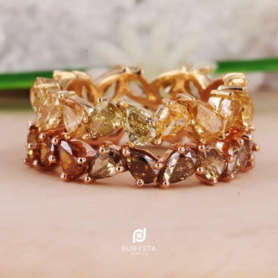 Fancy Engagement Ring | Pear fancy diamond ring - Rubysta