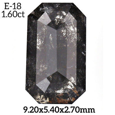 E18 - Salt and pepper emerald diamond