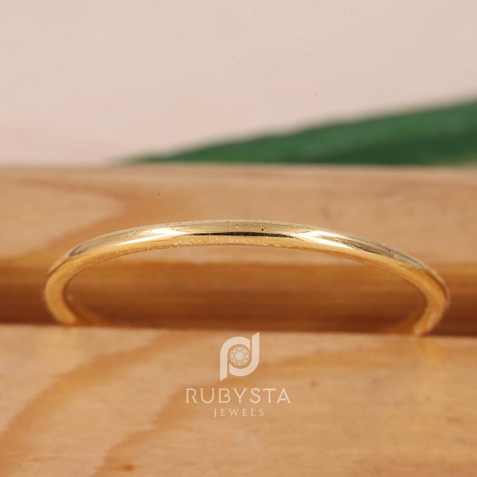 Round Wedding Band | Gold Ring | Stacking Band - Rubysta
