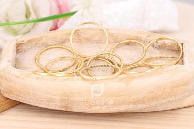 Round Wedding Band | Gold Ring | Stacking Band - Rubysta