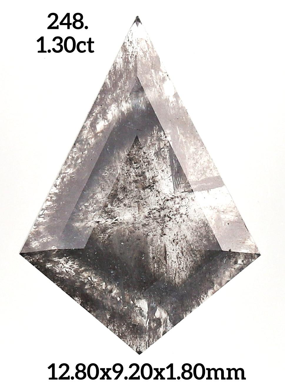 Salt And Pepper Kite Diamond Ring - Rubysta