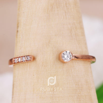 Stackable ring, lifetime of memories stack ring, yellow sapphire eternity ring, skull ring, thin wedding band, midi ring, rose gold ring - Rubysta