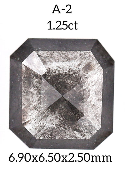 A2 - Salt and pepper asscher diamond