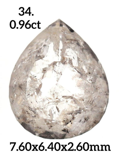 P34 - Salt and pepper pear diamond - Rubysta