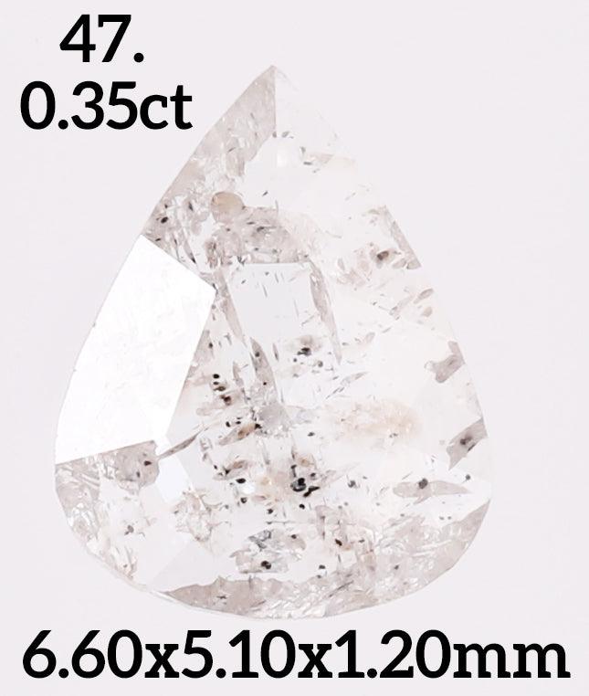 P47 - Salt and pepper pear diamond - Rubysta