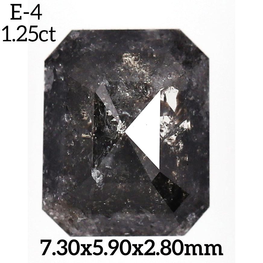 E4 - Salt and pepper emerald diamond - Rubysta
