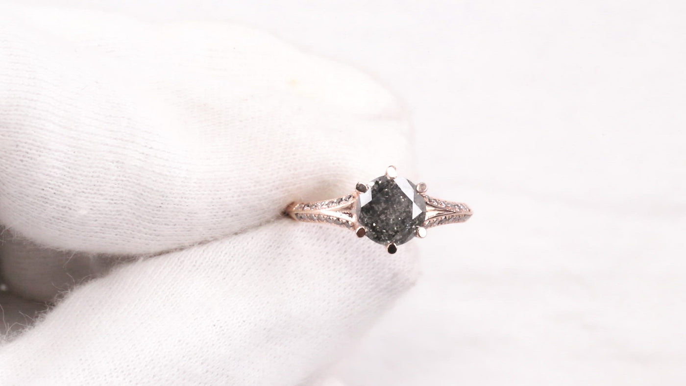 Salt and Pepper diamond Ring | Salt and pepper Engagement Ring
