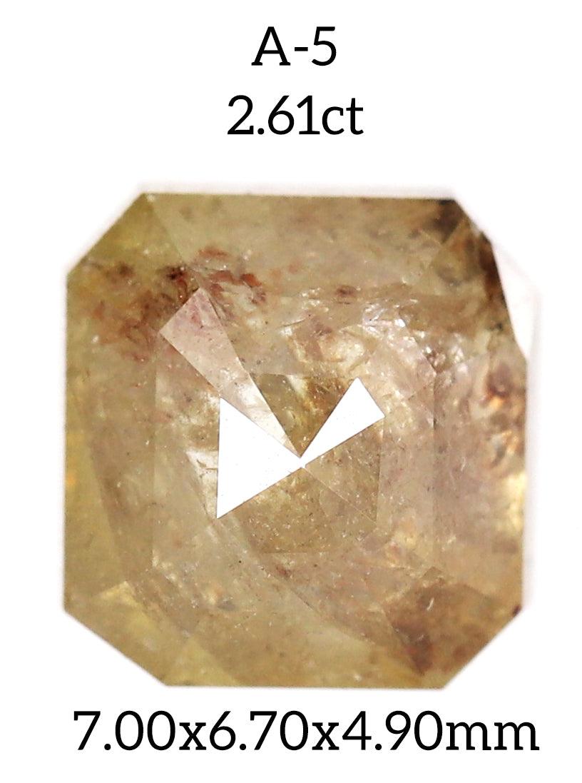 A5 - Salt and pepper asscher diamond