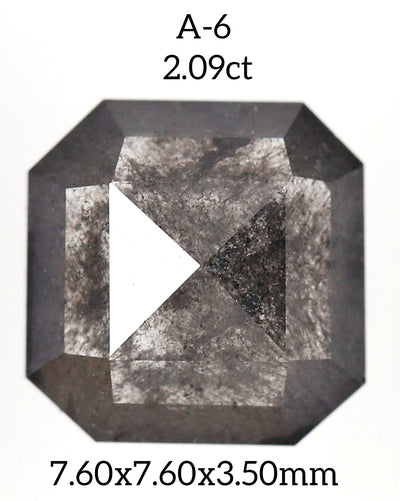 A6 - Salt and pepper asscher diamond