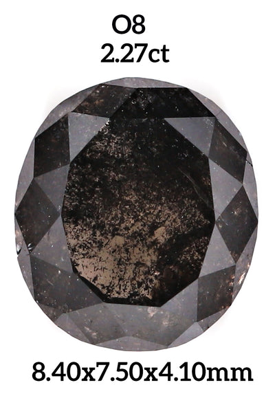 O8 - Salt and pepper oval diamond