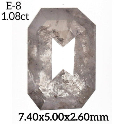 E8 - Salt and pepper emerald diamond - Rubysta