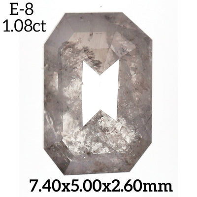 E8 - Salt and pepper emerald diamond