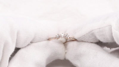 Salt and Pepper diamond Ring | Salt and pepper Ring | Marquise Diamond Ring