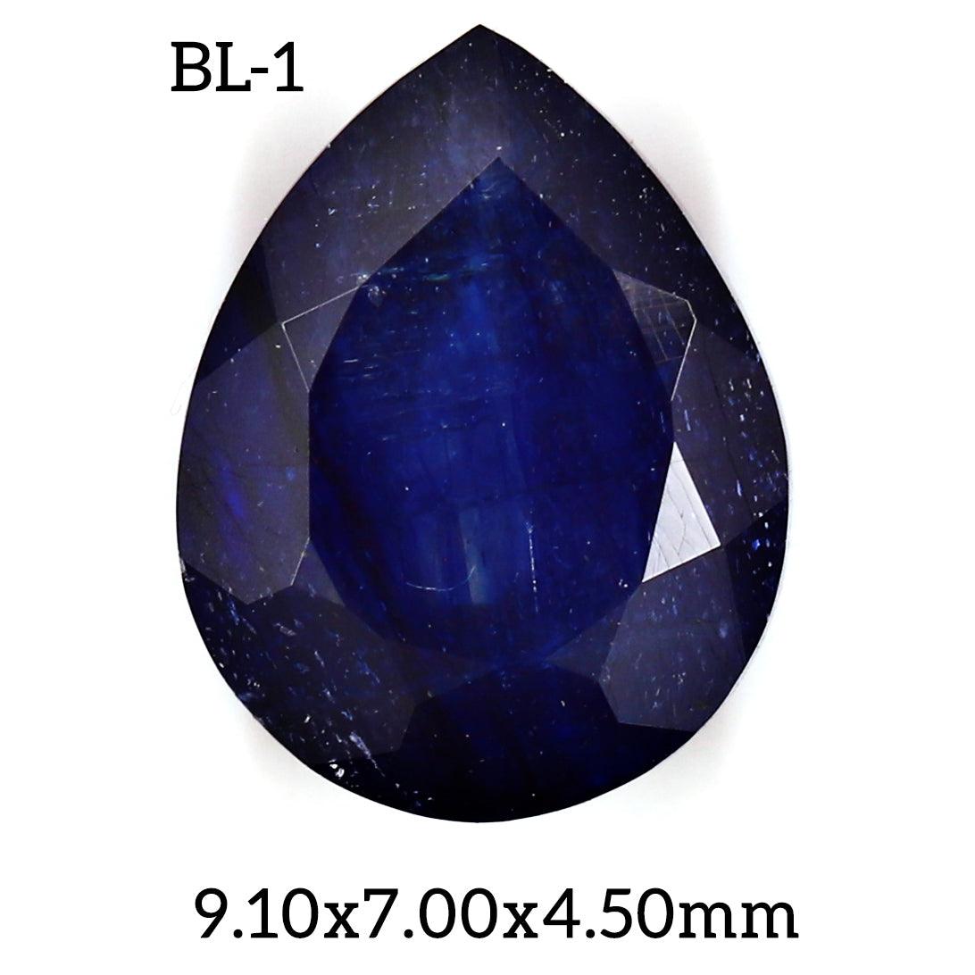 BL - 1 Blue Sapphire Pear Gemstone