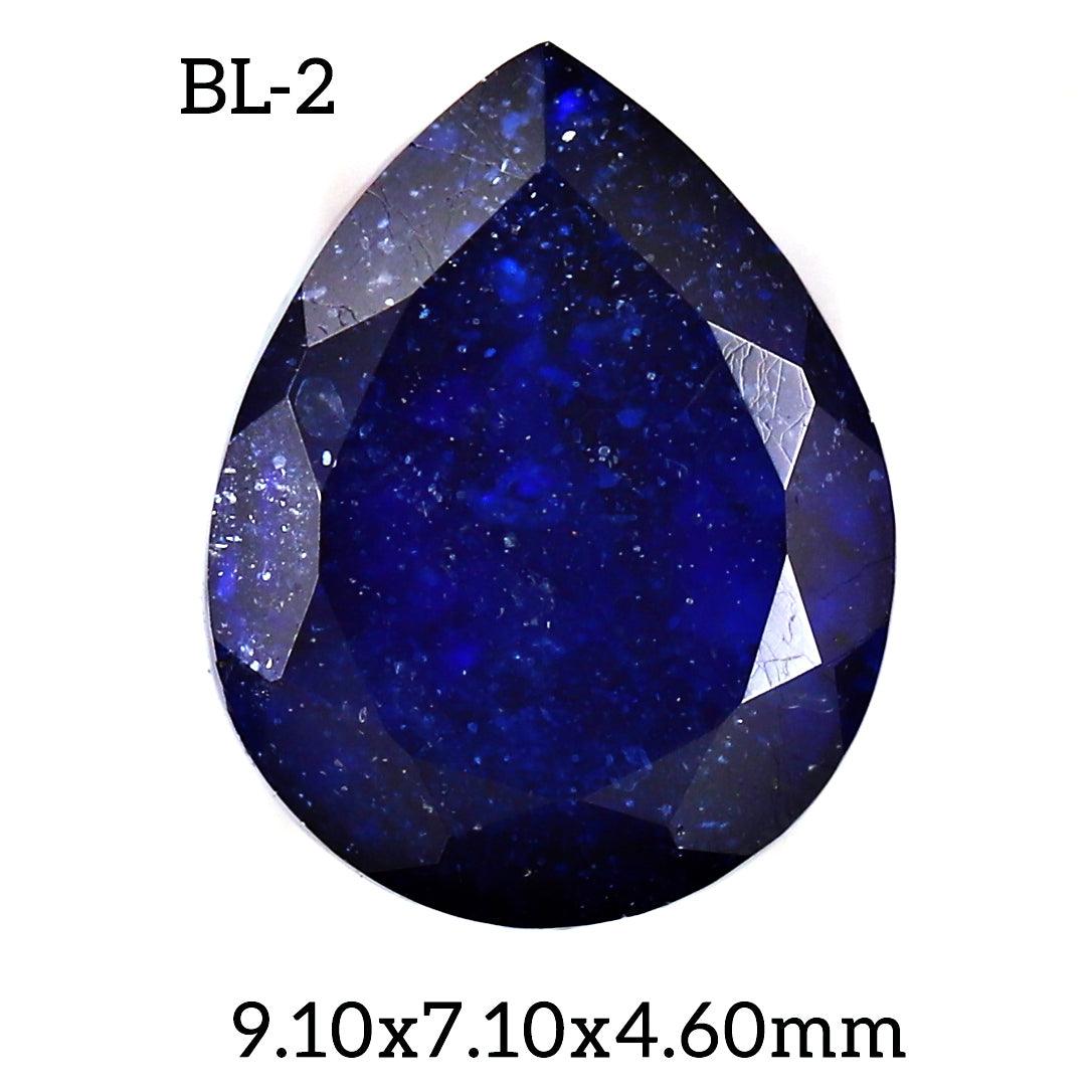 BL - 2 Blue Sapphire Pear Gemstone