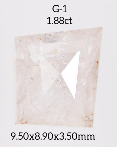 G1 - Salt and pepper geometric diamond - Rubysta