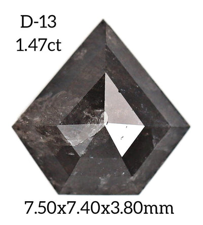 D13 - Salt and pepper geometric diamond - Rubysta