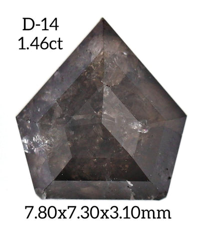 D14 - Salt and pepper geometric diamond - Rubysta