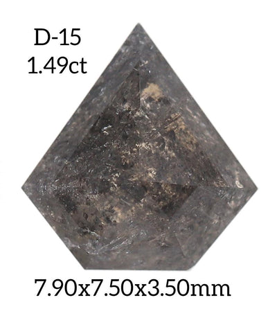 D15 - Salt and pepper geometric diamond - Rubysta
