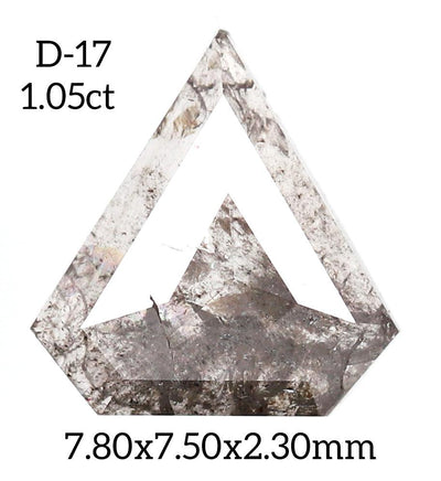 D17 - Salt and pepper geometric diamond - Rubysta