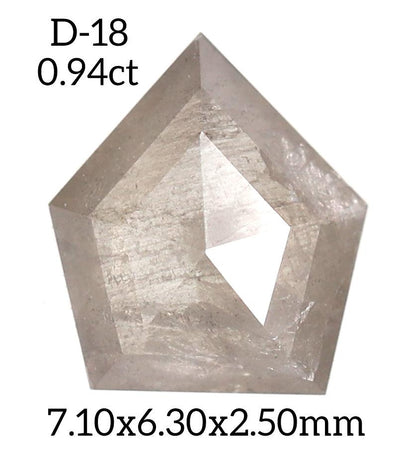 D18 - Salt and pepper geometric diamond - Rubysta
