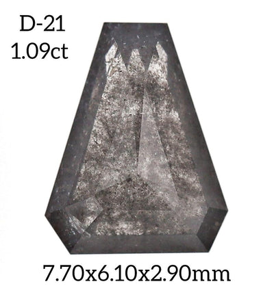 D21 - Salt and pepper geometric diamond - Rubysta