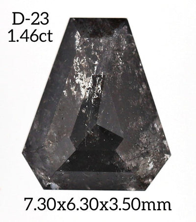 D23 - Salt and pepper geometric diamond - Rubysta