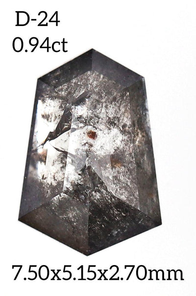 D24 - Salt and pepper geometric diamond - Rubysta