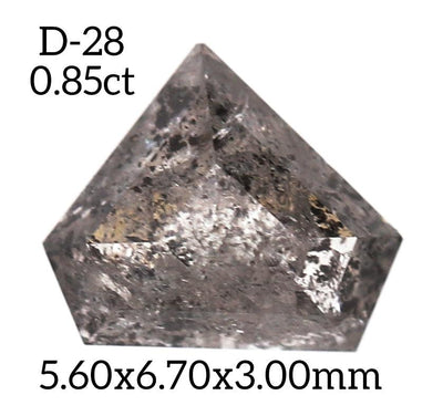 D28 - Salt and pepper geometric diamond - Rubysta