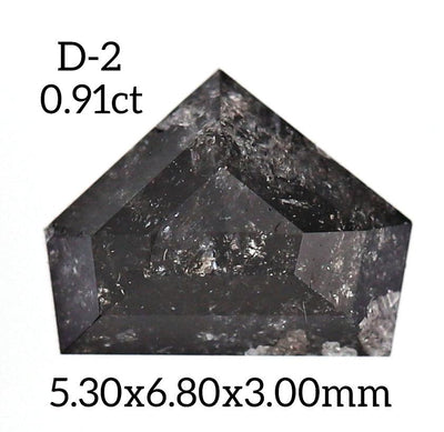 D2 - Salt and pepper geometric diamond - Rubysta