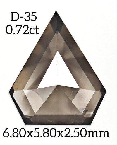 D35 - Salt and pepper geometric diamond - Rubysta