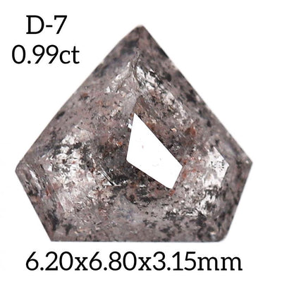 D7 - Salt and pepper geometric diamond - Rubysta