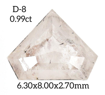 D8 - Salt and pepper geometric diamond - Rubysta