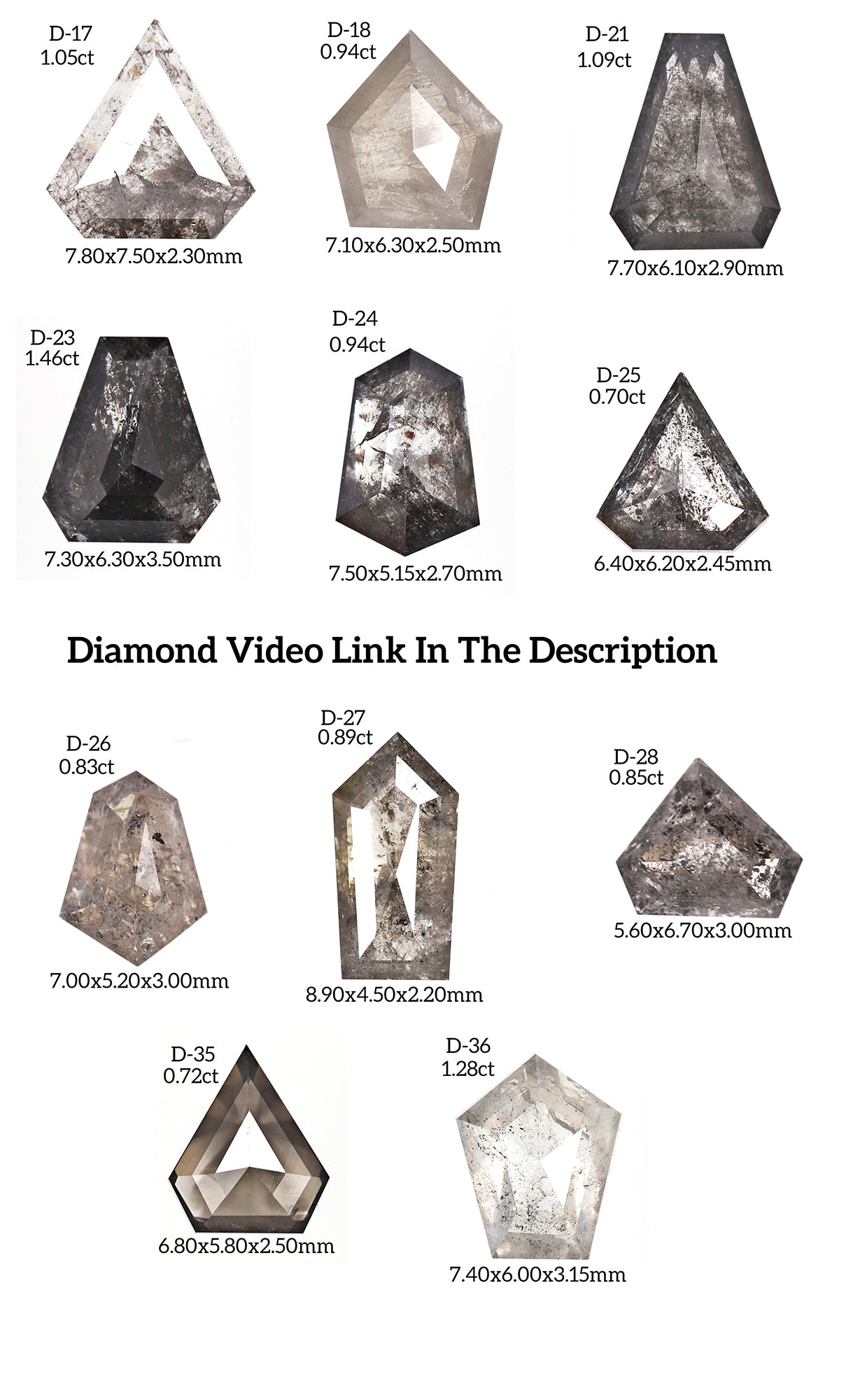 Salt and Pepper Pentagon Diamond Ring | Engagement Ring | Pentagon Diamond Ring