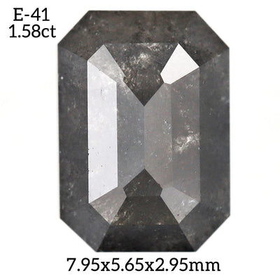 E41 - Salt and pepper emerald diamond - Rubysta