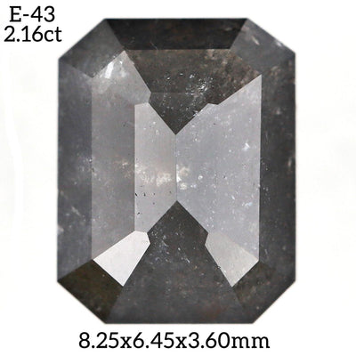 E43 - Salt and pepper emerald diamond - Rubysta
