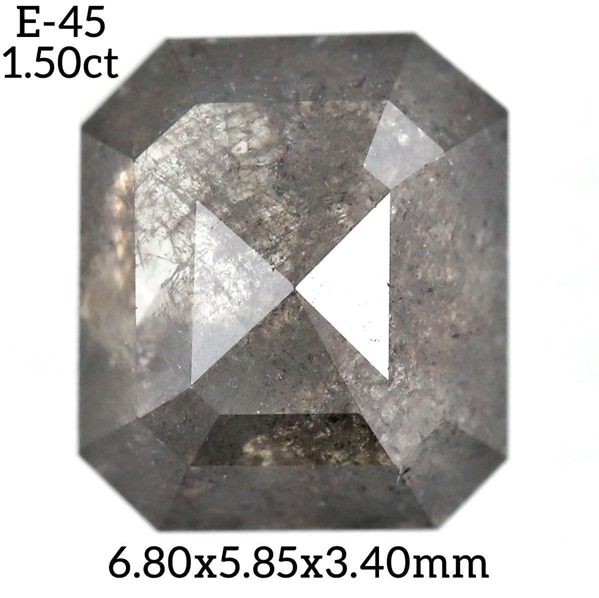 E45 - Salt and pepper emerald diamond - Rubysta