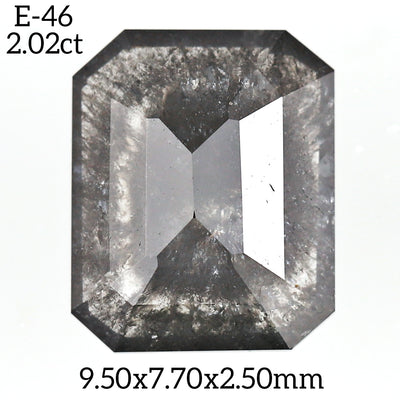 E46 - Salt and pepper emerald diamond