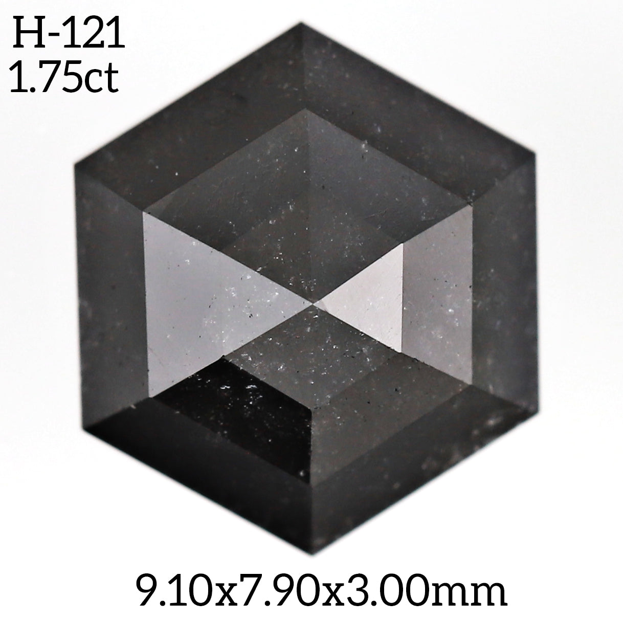 H121 - Salt and pepper hexagon diamond