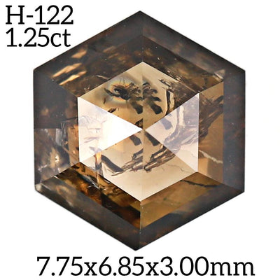 H122 - Salt and pepper hexagon diamond - Rubysta