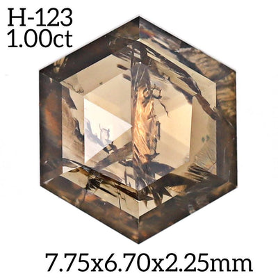 H123 - Salt and pepper hexagon diamond - Rubysta
