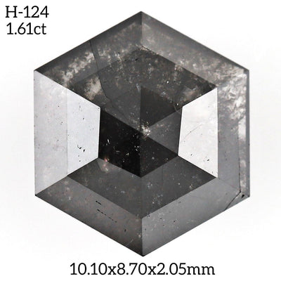 H124 - Salt and pepper hexagon diamond - Rubysta