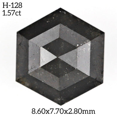H128 - Salt and pepper hexagon diamond - Rubysta