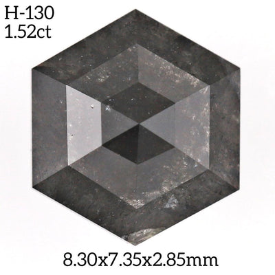 H130 - Salt and pepper hexagon diamond - Rubysta