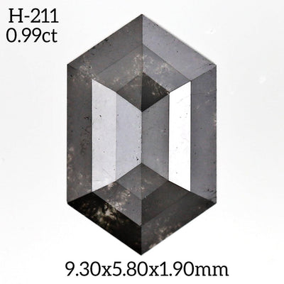 H211 - Salt and pepper hexagon diamond - Rubysta