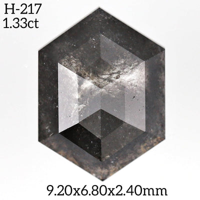 H217 - Salt and pepper hexagon diamond - Rubysta