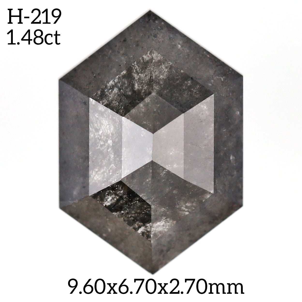 H219 - Salt and pepper hexagon diamond