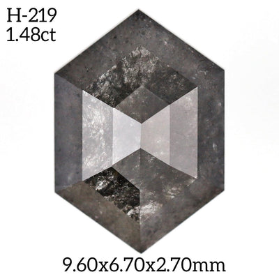 H219 - Salt and pepper hexagon diamond - Rubysta