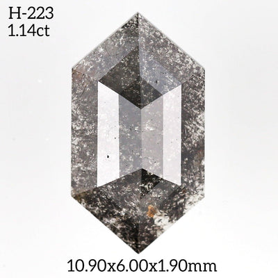 H223 - Salt and pepper hexagon diamond - Rubysta
