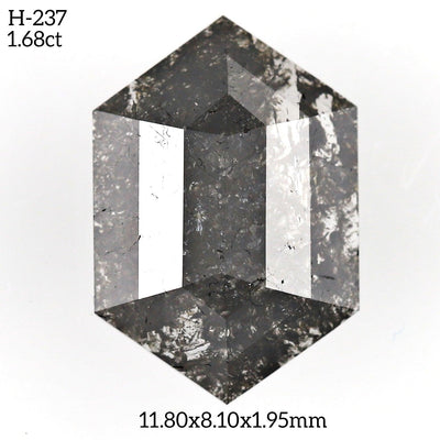 H237 - Salt and pepper hexagon diamond - Rubysta